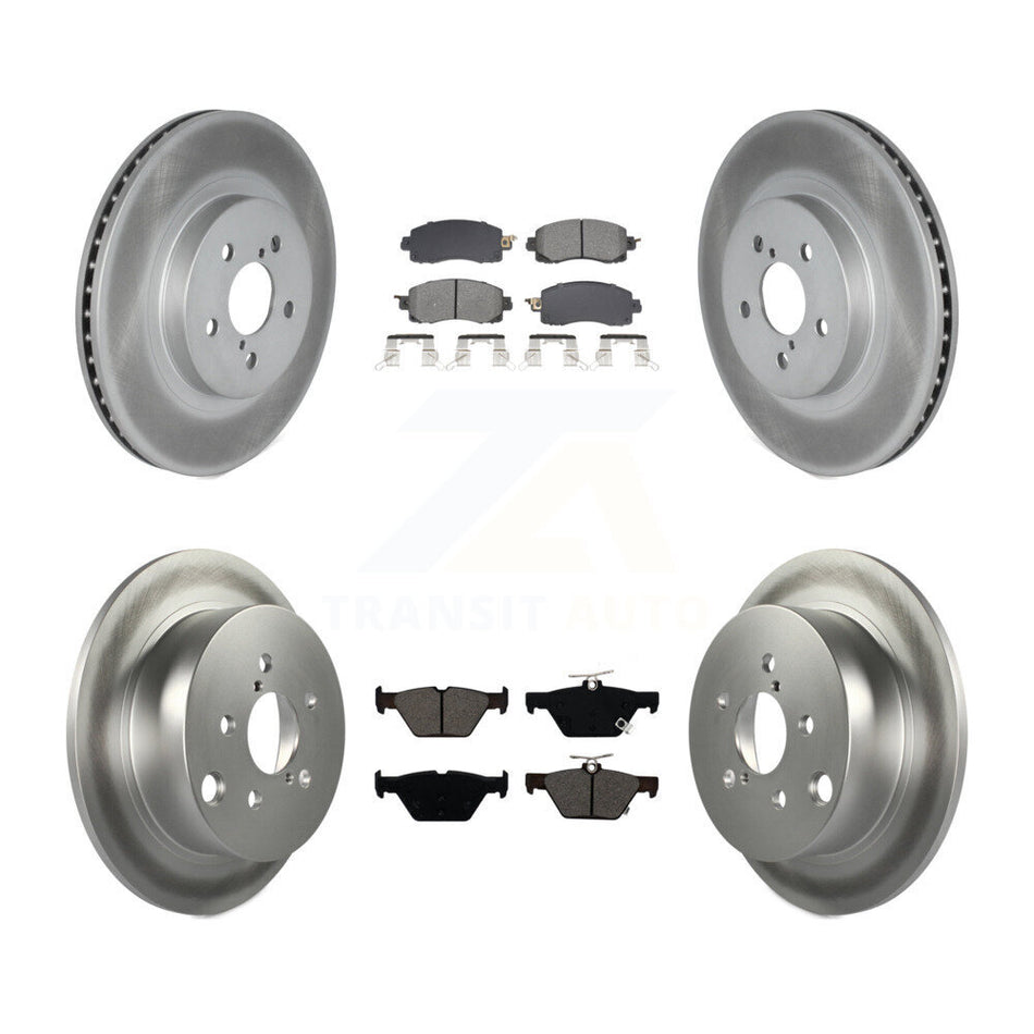 Front Rear Coated Disc Brake Rotors And Semi-Metallic Pads Kit For Subaru Crosstrek KGS-102564