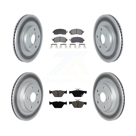 Front Rear Coated Disc Brake Rotors And Semi-Metallic Pads Kit For Subaru Forester KGS-102565
