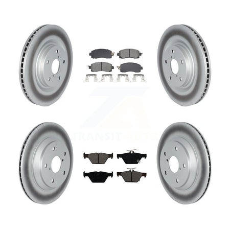 Front Rear Coated Disc Brake Rotors & Semi-Metallic Pad Kit For Subaru Forester Crosstrek KGS-102566