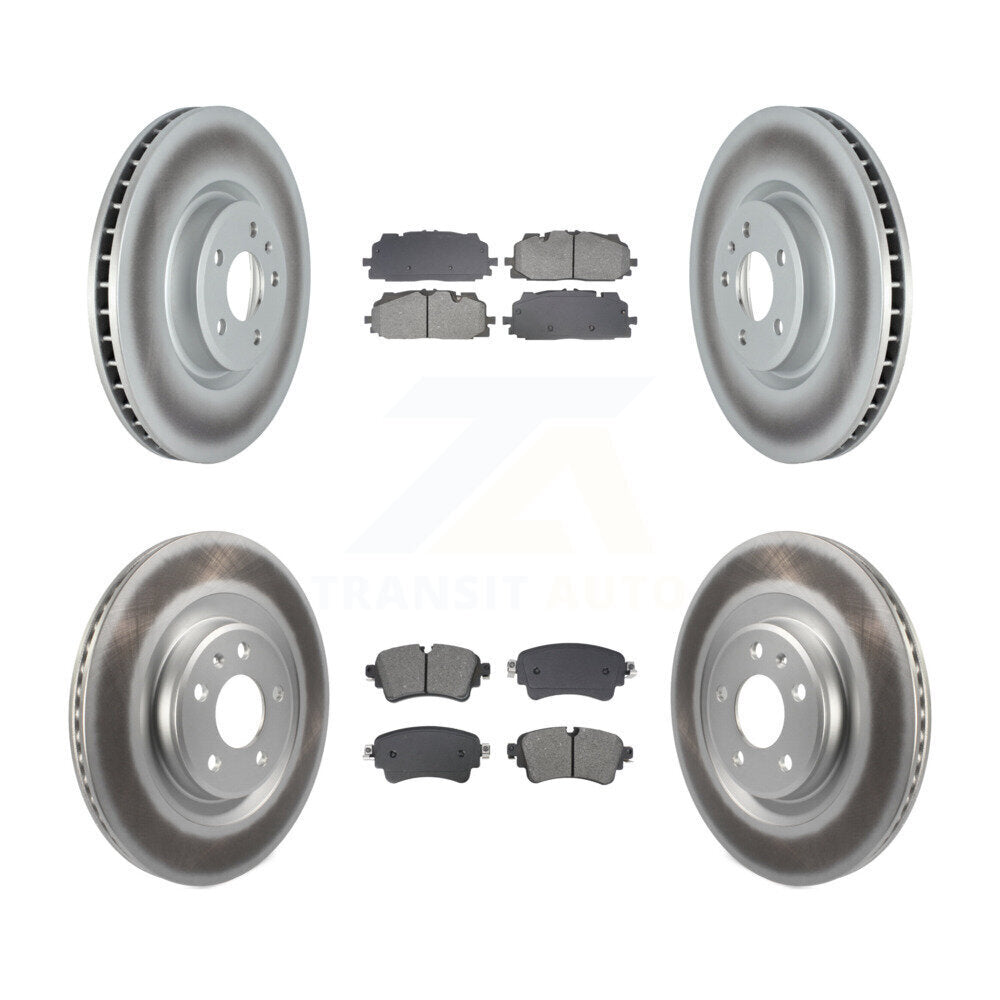 Front Rear Coated Disc Brake Rotors And Semi-Metallic Pads Kit For Audi S5 Sportback S4 KGS-102568
