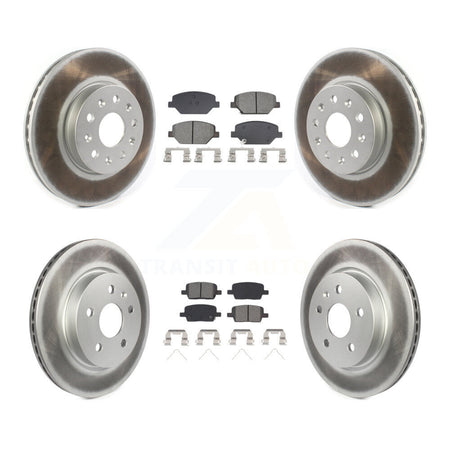 Front Rear Coated Disc Brake Rotors And Semi-Metallic Pads Kit For Chevrolet Camaro KGS-102570
