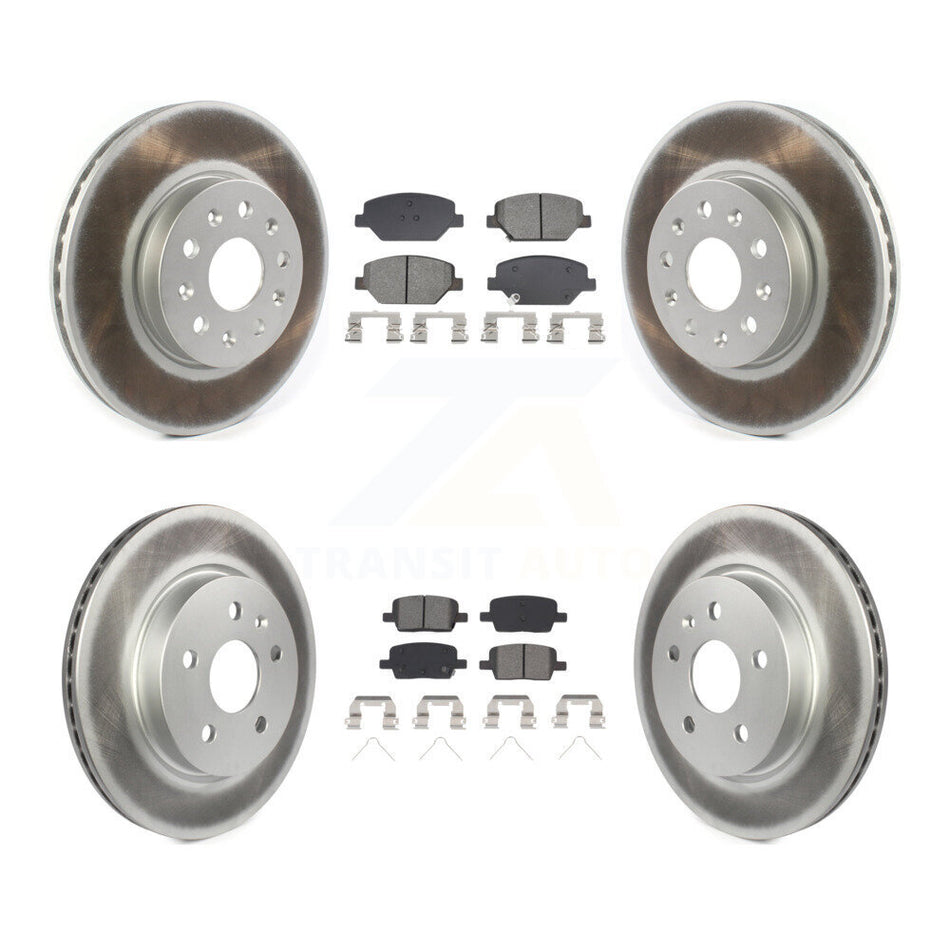 Front Rear Coated Disc Brake Rotors And Semi-Metallic Pads Kit For Chevrolet Camaro KGS-102570