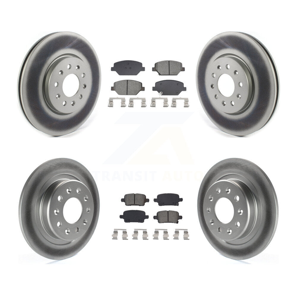 Front Rear Coat Brake Rotor Semi-Metallic Pad Kit For Chevrolet Equinox GMC Terrain Buick KGS-102571