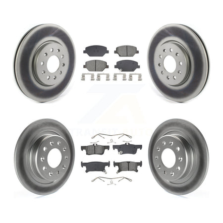 Front Rear Coated Disc Brake Rotors And Semi-Metallic Pads Kit For Buick Envision KGS-102572