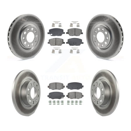 Front Rear Coated Disc Brake Rotors And Semi-Metallic Pad Kit For Jeep Renegade Fiat 500X KGS-102574