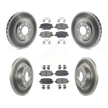 Front Rear Coated Disc Brake Rotors And Semi-Metallic Pads Kit For Jeep Compass KGS-102575