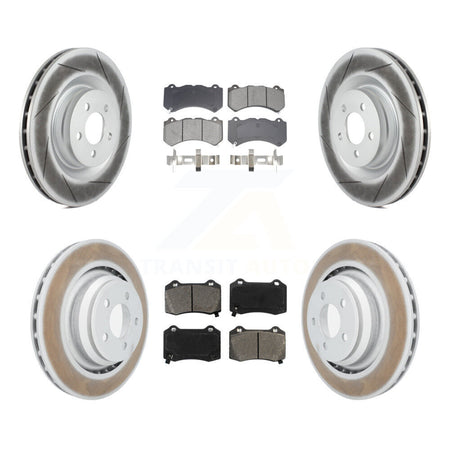 Front Rear Coated Disc Brake Rotor And Semi-Metallic Pad Kit For Dodge Challenger Charger KGS-102579