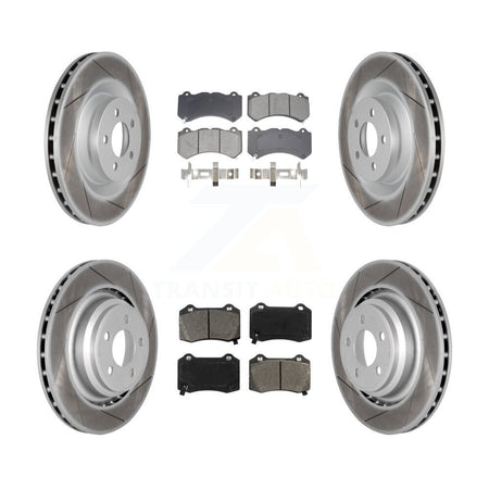 Front Rear Coated Disc Brake Rotor And Semi-Metallic Pad Kit For Dodge Challenger Charger KGS-102582