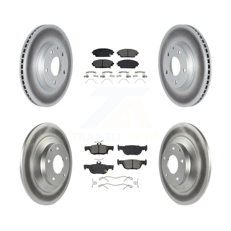 Front Rear Coated Disc Brake Rotors And Semi-Metallic Pads Kit For Mazda CX-30 KGS-102590