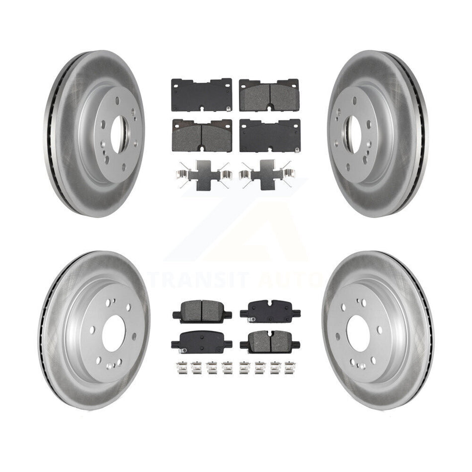 Front Rear Coat Brake Rotor Semi-Metallic Pad Kit For GMC Chevrolet Silverado 1500 Sierra KGS-102597