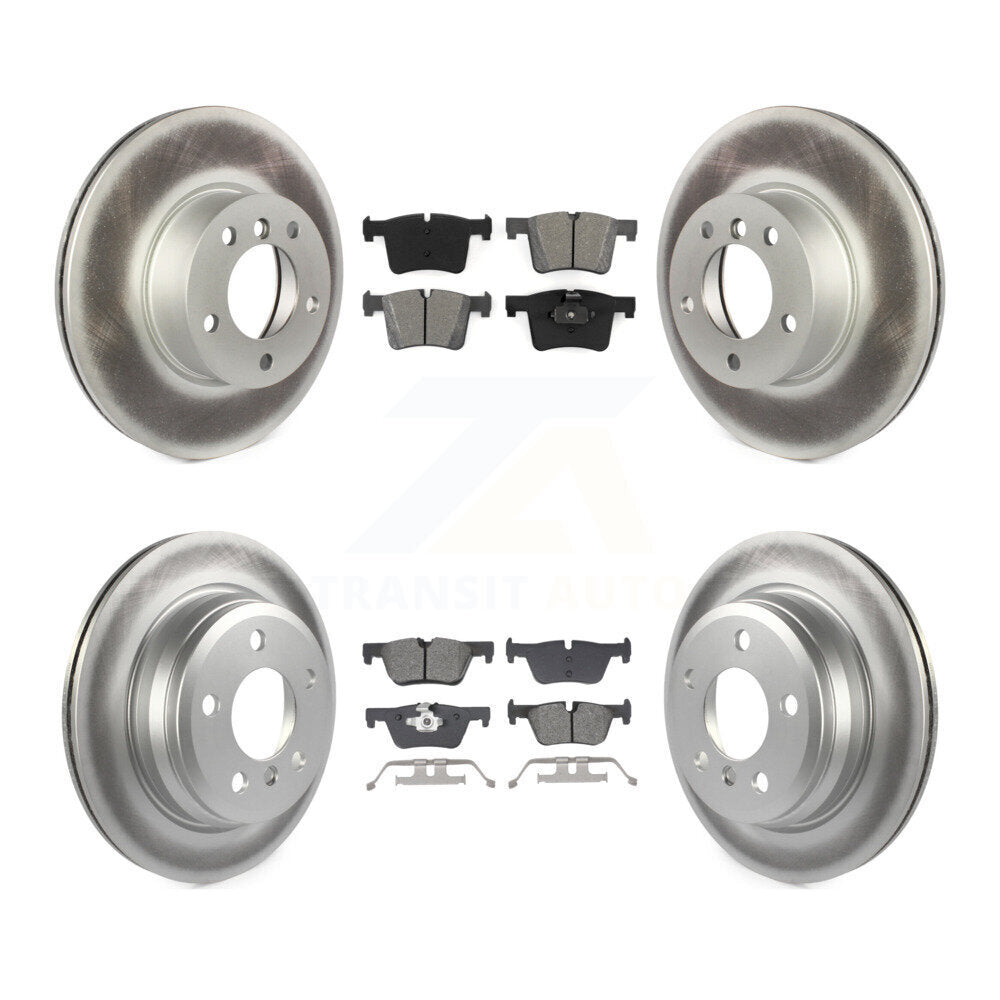Front Rear Coated Disc Brake Rotors And Semi-Metallic Pads Kit For BMW 320i xDrive 328d KGS-102607