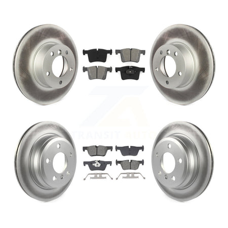 Front Rear Coated Disc Brake Rotors And Semi-Metallic Pads Kit For BMW 320i xDrive 328d KGS-102607