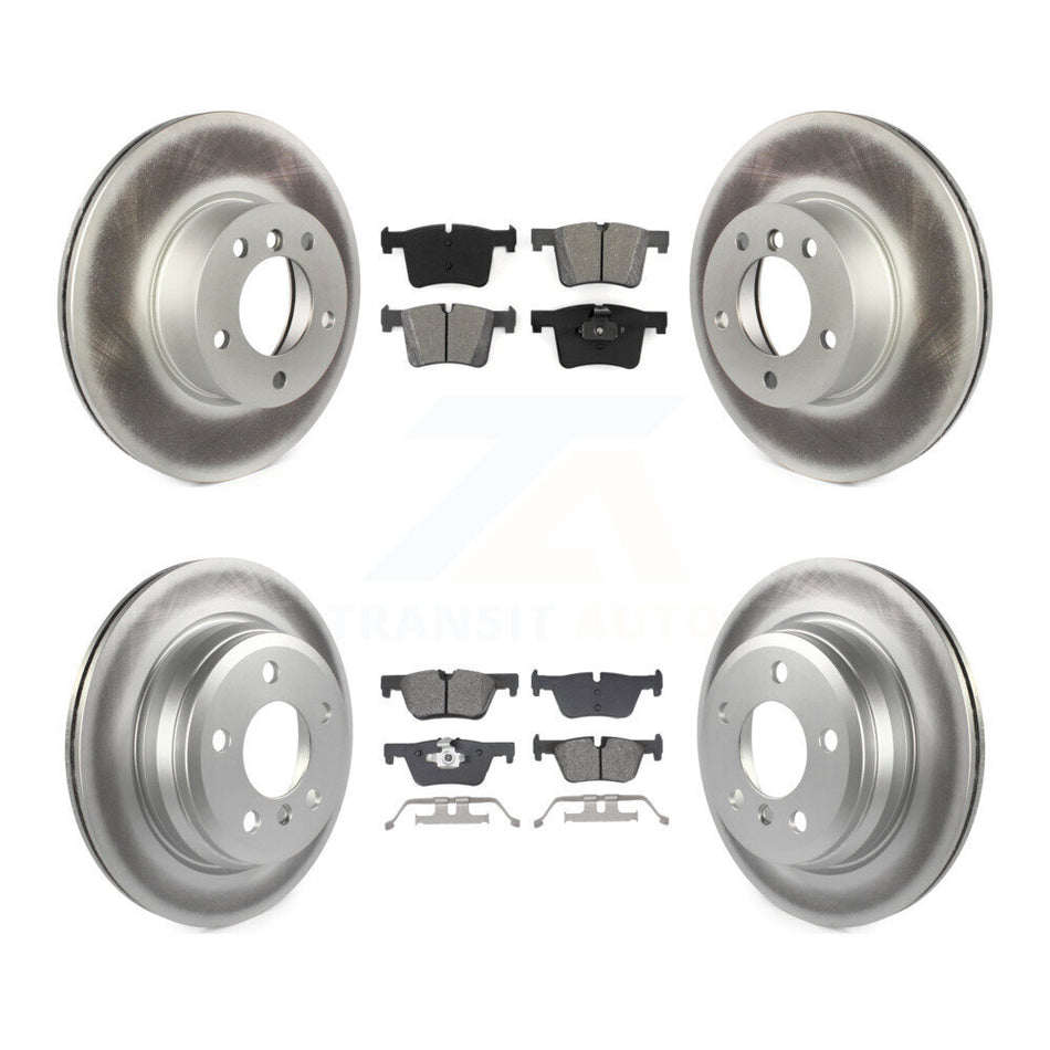 Front Rear Coated Disc Brake Rotors And Semi-Metallic Pads Kit For BMW 320i xDrive 328d KGS-102607