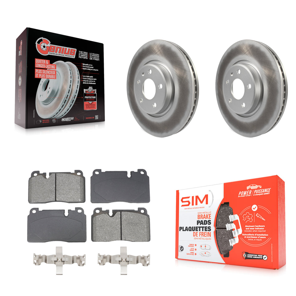 Front Coated Disc Brake Rotors And Semi-Metallic Pads Kit For Audi Q5 KGS-102626