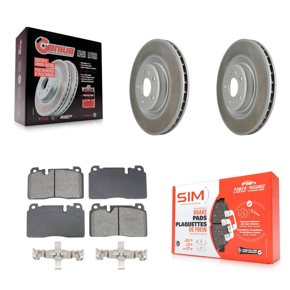 Front Coated Disc Brake Rotors And Semi-Metallic Pads Kit For Audi Q5 KGS-102627
