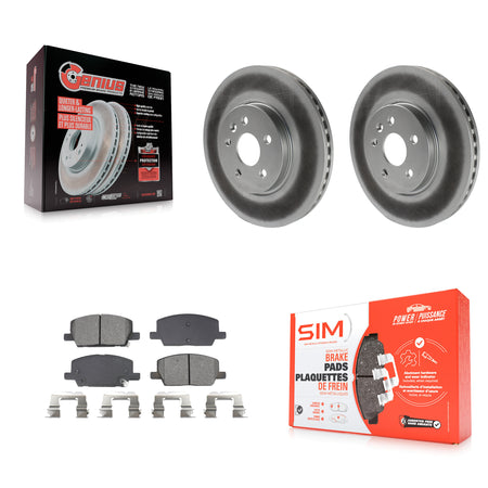 Front Coated Disc Brake Rotors And Semi-Metallic Pads Kit For Buick Encore Chevrolet Trax KGS-102682