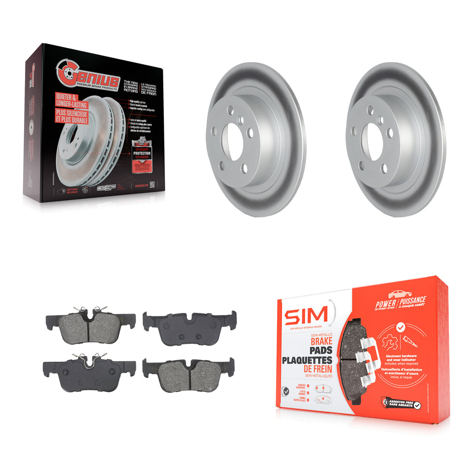 Rear Coat Brake Rotor Semi-Metallic Pad Kit For Mini Cooper Countryman Clubman BMW i3 i3s KGS-102694