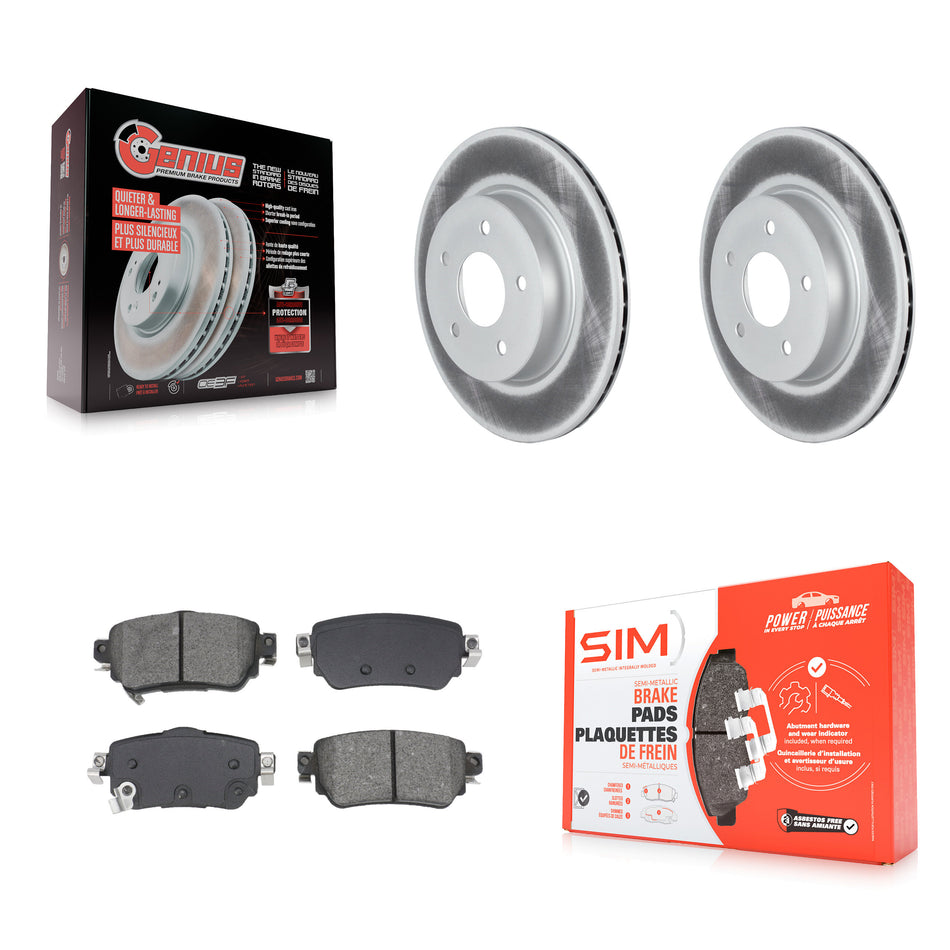 Rear Coated Disc Brake Rotors & Semi-Metallic Pad Kit For Nissan Rogue Sport Qashqai LEAF KGS-102700