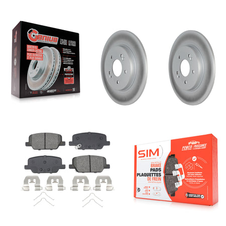 Rear Coated Brake Rotor Semi-Metallic Pad Kit For Hyundai Palisade Santa Fe Kia Telluride KGS-102711
