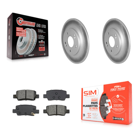 Rear Coated Brake Rotors Semi-Metallic Pad Kit For Kia Seltos With Electric Parking KGS-102722