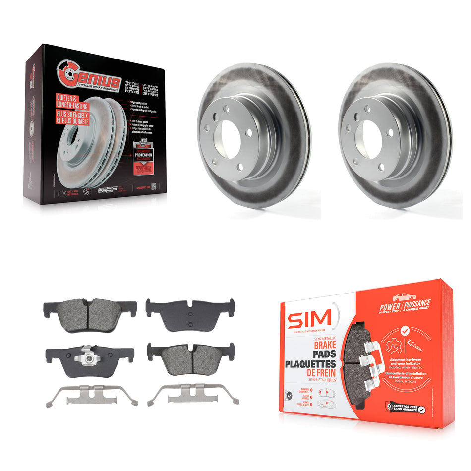Rear Coat Brake Rotors Semi-Metallic Pad Kit For BMW 230i xDrive 228i 328i 320i 428i 328d KGS-102726