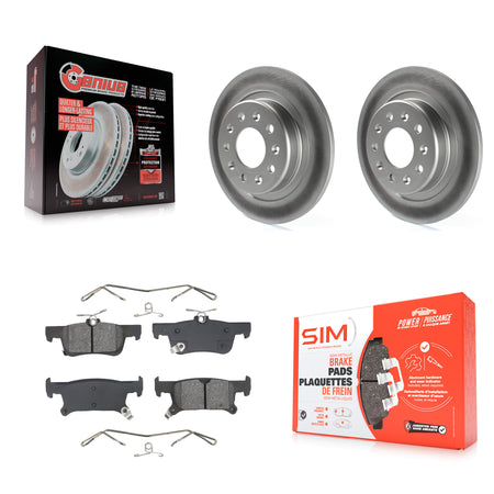 Rear Coated Disc Brake Rotors And Semi-Metallic Pads Kit For Buick Envision KGS-102735