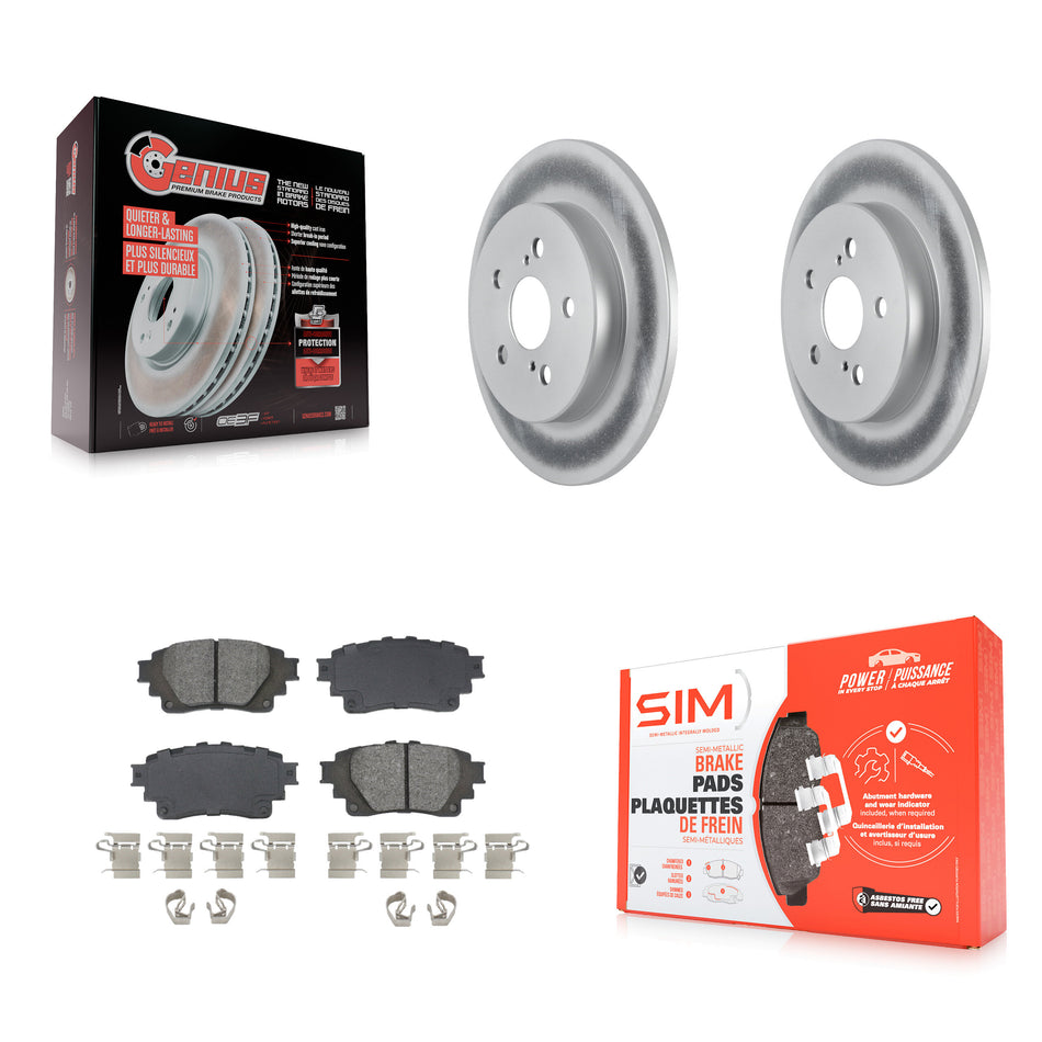 Rear Coated Disc Brake Rotors And Semi-Metallic Pads Kit For Toyota Corolla KGS-102738