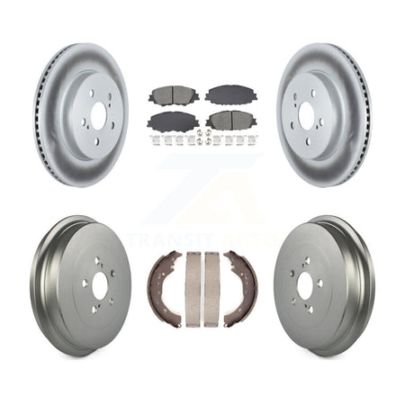 Front Rear Coat Disc Brake Rotors Semi-Metallic Pad Drum Kit For 2019 Toyota Corolla 2.0L KGS-102744