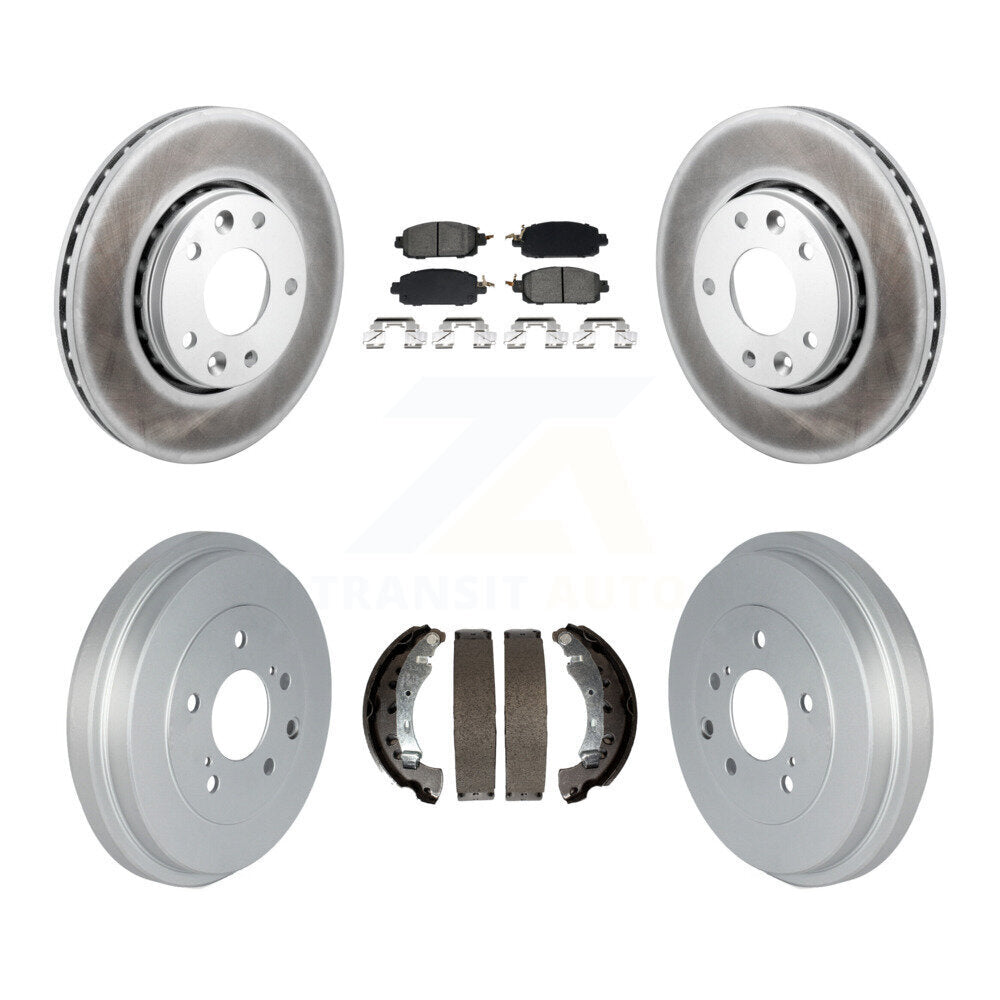 Front Rear Coated Disc Brake Rotor Semi-Metallic Pad Drum Kit For 2020-2022 Nissan Sentra KGS-102745