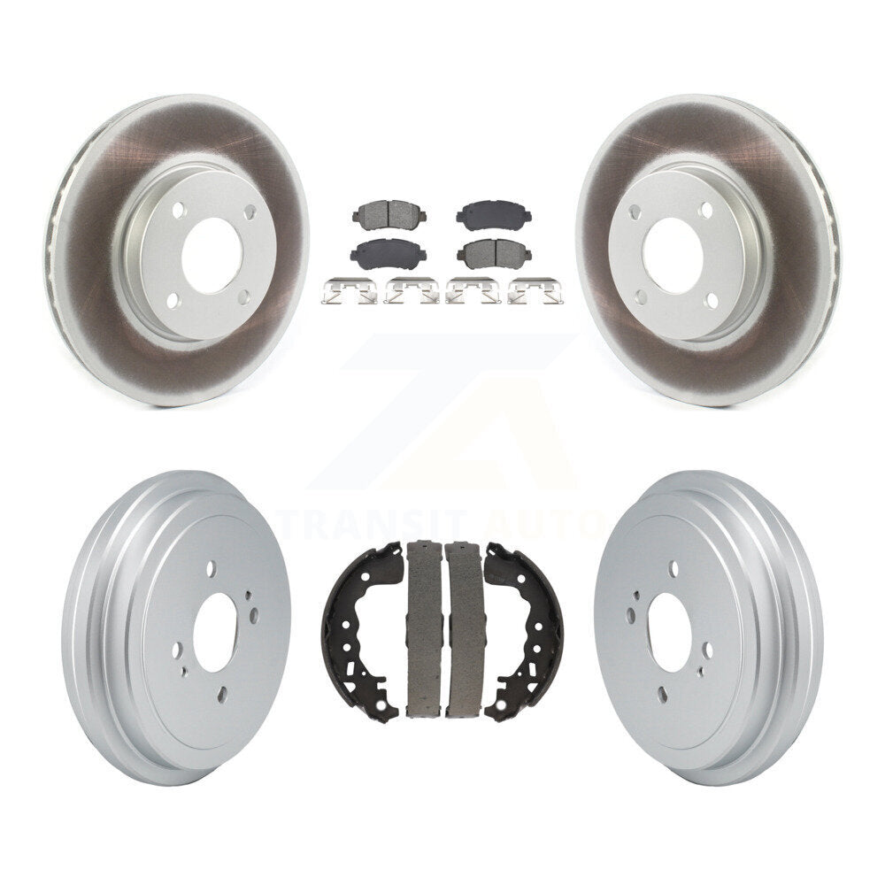 Front Rear Coated Disc Brake Rotors Semi-Metallic Pad And Drum Kit For Nissan Kicks Versa KGS-102746