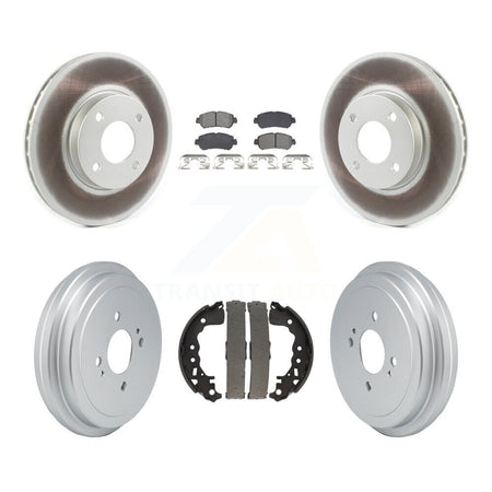 Front Rear Coated Disc Brake Rotors Semi-Metallic Pad And Drum Kit For Nissan Kicks Versa KGS-102746
