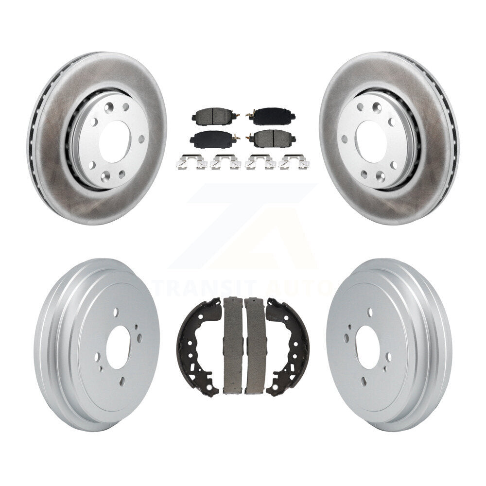 Front Rear Coated Disc Brake Rotors Semi-Metallic Pads And Drum Kit For Nissan Kicks KGS-102747
