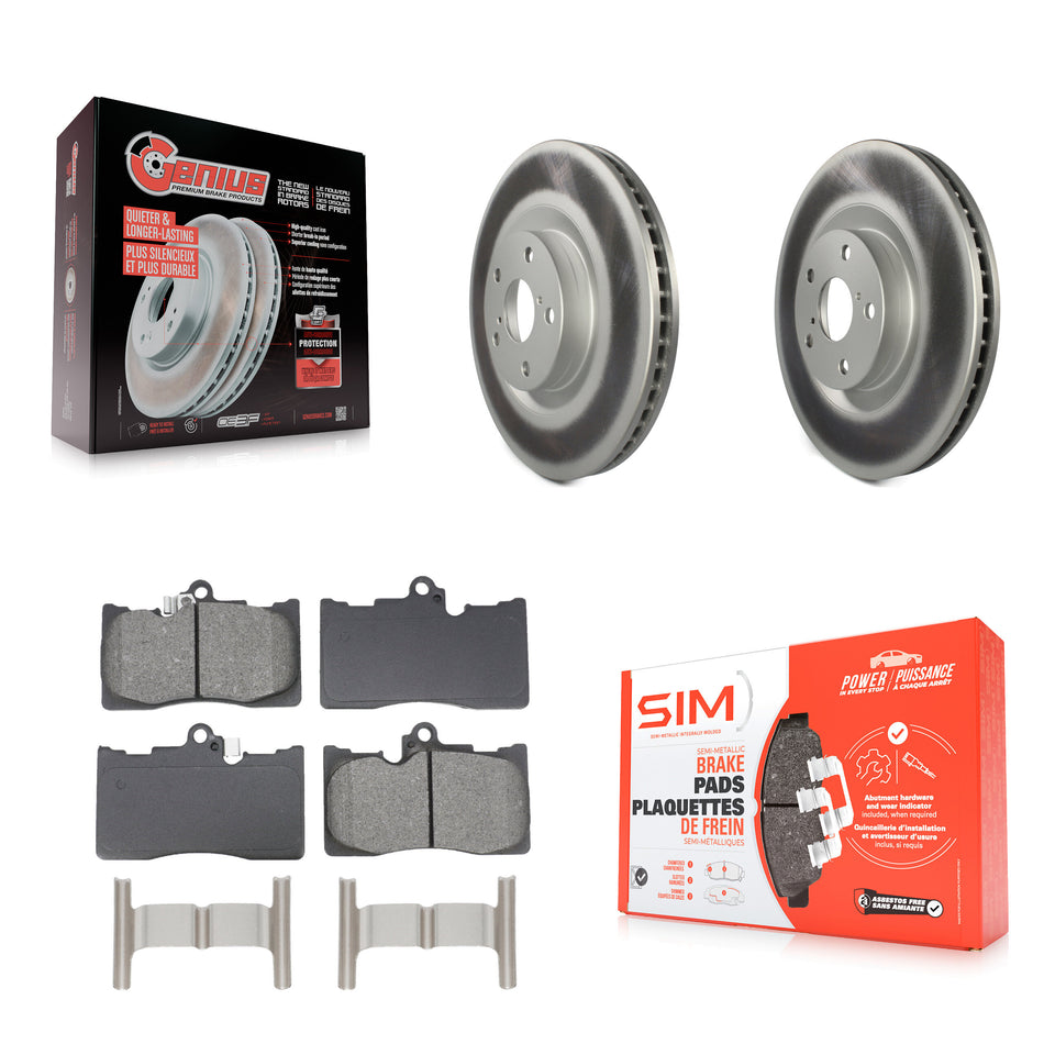 Front Coat Disc Brake Rotor Semi-Metallic Pad Kit For Lexus IS300 IS350 GS350 RC350 RC300 KGS-102754