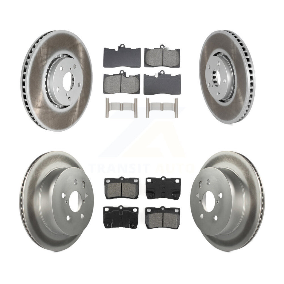 Front Rear Coat Disc Brake Rotor Semi-Metallic Pad Kit (6Pc) For Lexus IS350 GS350 GS450h KGS-102756