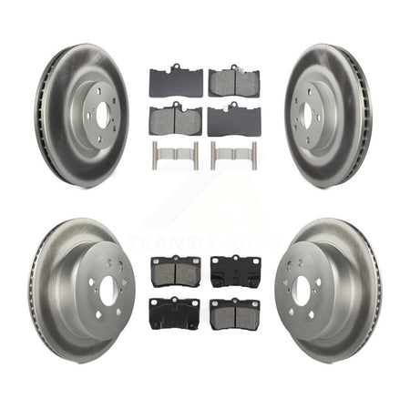 Front Rear Coat Disc Brake Rotor Semi-Metallic Pad Kit (6Pc) For Lexus IS350 GS350 GS450h KGS-102757