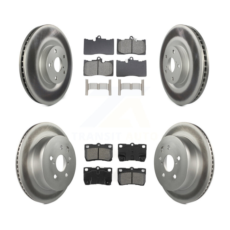 Front Rear Coat Disc Brake Rotor Semi-Metallic Pad Kit (6Pc) For Lexus IS350 GS350 GS450h KGS-102757