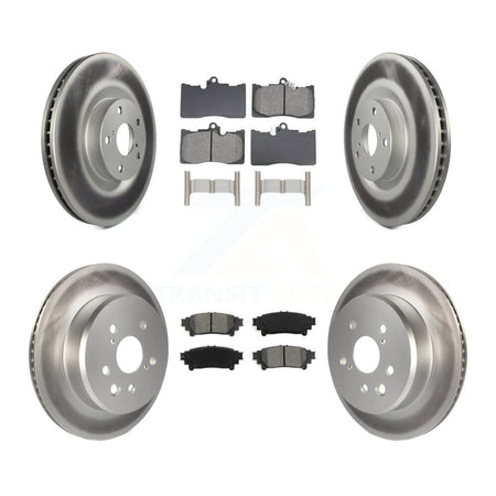 Front Rear Coat Brake Rotor Semi-Metallic Pad Kit (6Pc) For Lexus IS300 IS350 GS350 RC350 KGS-102758