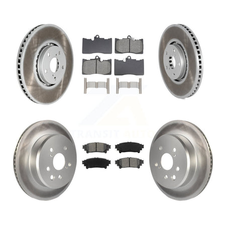 Front Rear Coat Disc Brake Rotor Semi-Metallic Pad Kit (6Pc) For Lexus IS350 IS300 IS200t KGS-102759