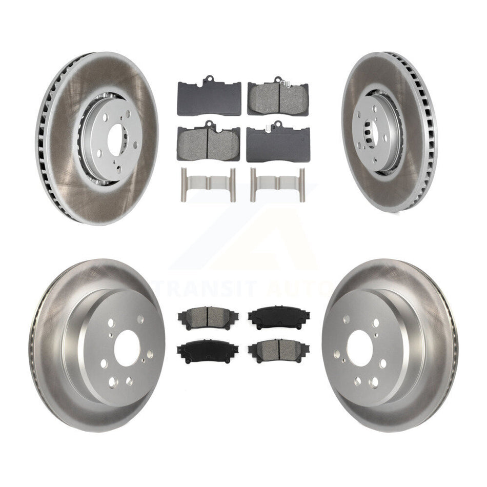 Front Rear Coat Disc Brake Rotor Semi-Metallic Pad Kit (6Pc) For Lexus IS350 IS300 IS200t KGS-102759