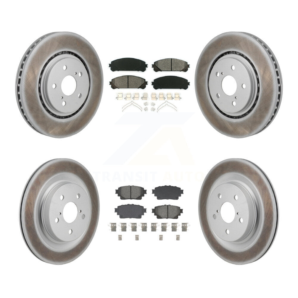 Front Rear Coat Brake Rotor Semi-Metallic Pad Kit For Toyota Sienna RAV4 Prime bZ4X Lexus KGS-102769