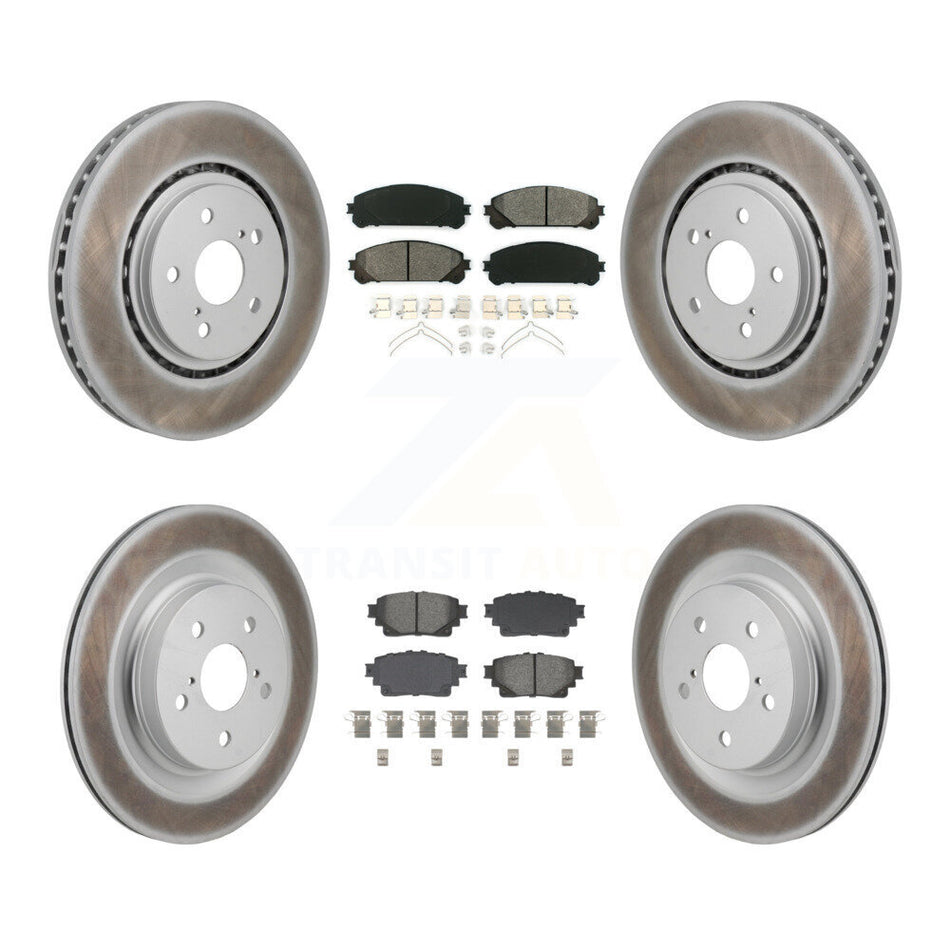 Front Rear Coat Brake Rotor Semi-Metallic Pad Kit For Toyota Sienna RAV4 Prime bZ4X Lexus KGS-102769