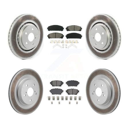 Front Rear Coated Brake Rotor & Semi-Metallic Pad Kit For Lexus NX350h NX350 NX250 Toyota KGS-102771