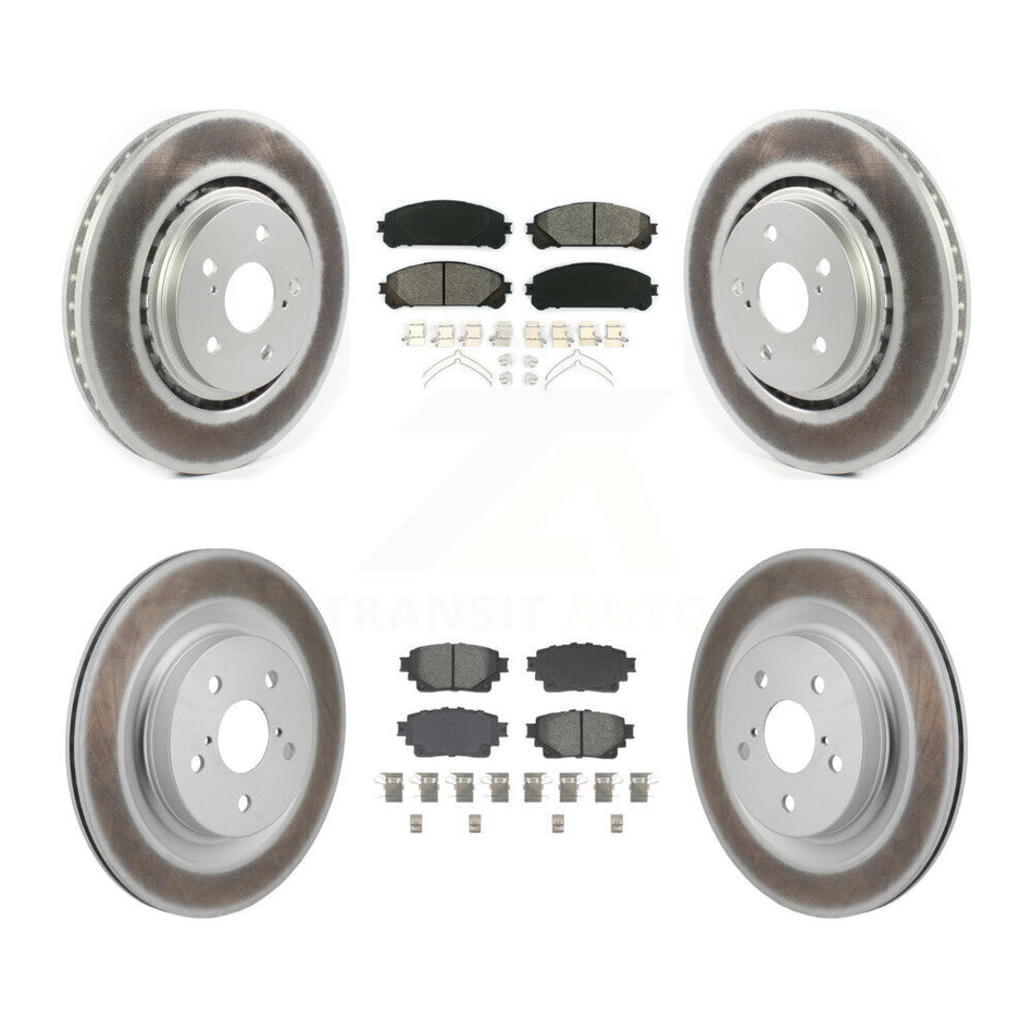 Front Rear Coated Brake Rotor & Semi-Metallic Pad Kit For Lexus NX350h NX350 NX250 Toyota KGS-102771