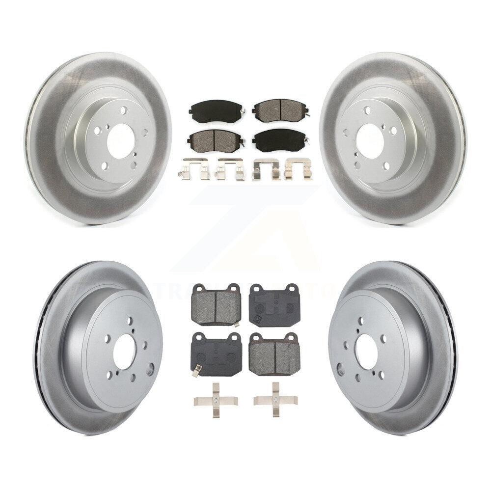 Front Rear Coat Brake Rotor Semi-Metallic Pad Kit For 17 Subaru BRZ Without Brembo Brakes KGS-102774