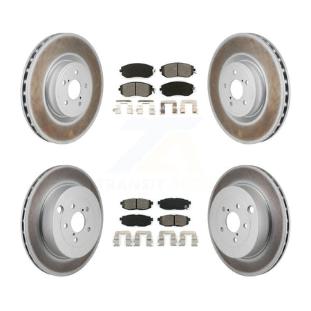 Front Rear Coated Brake Rotor Semi-Metallic Pad Kit For 2019 Toyota 86 With Brembo Brakes KGS-102777