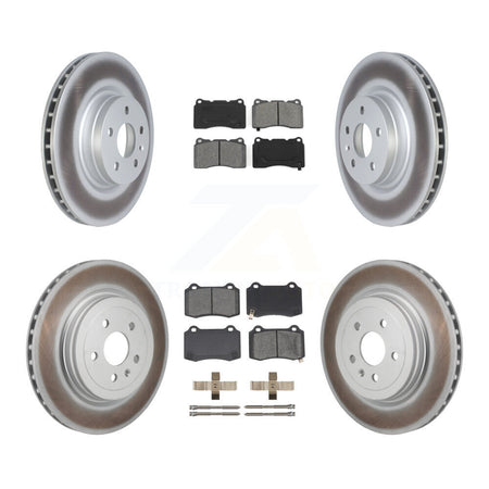 Front Rear Coated Disc Brake Rotors And Semi-Metallic Pads Kit For Tesla S KGS-102780