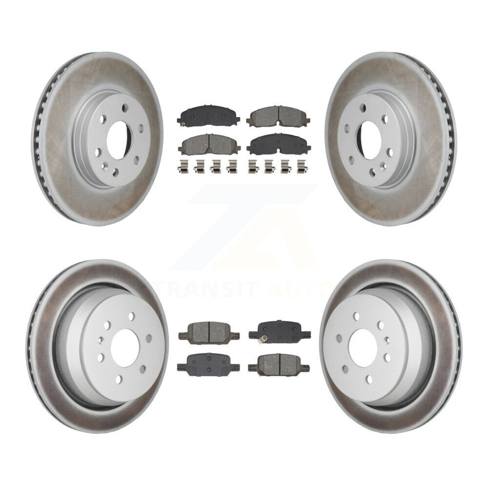 Front Rear Coat Disc Brake Rotors Semi-Metallic Pad Kit For Chevrolet Colorado GMC Canyon KGS-102789
