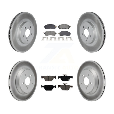 Front Rear Coated Disc Brake Rotors And Semi-Metallic Pads Kit For Subaru Crosstrek KGS-102795