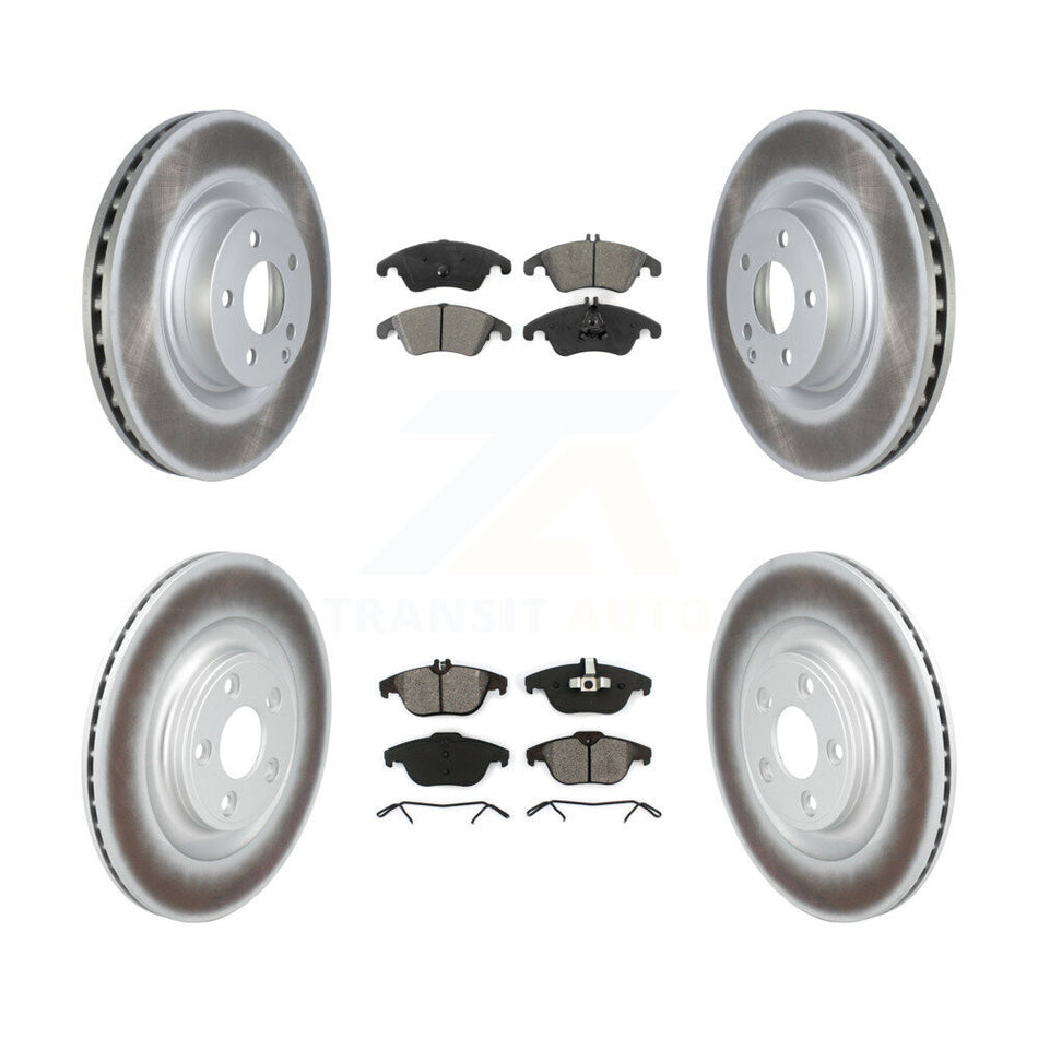 Front Rear Coated Disc Brake Rotors And Semi-Metallic Pads Kit For Mercedes-Benz E400 KGS-102798