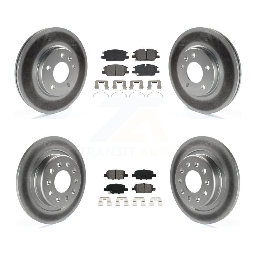 Front Rear Coated Disc Brake Rotors And Semi-Metallic Pads Kit For Chevrolet Malibu KGS-102806